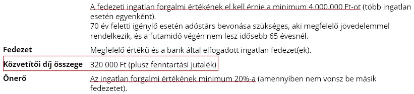 Lakáshitel kalkulátorok - Hitelközvetítői díj